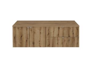 4066075180005 - Doppelwaschtisch 160cm Eiche NEWPORT-56-OAK - braun