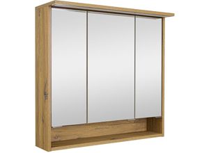 4066075181743 - Spiegelschrank 3-türig 75 cm in Eiche MILAZZO-147