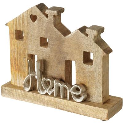 4066076077045 - Dekoaufsteller Home Holz Dekoration   Geschenkidee mit Häusern - Boltze