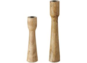 4066076077274 - Mm_unverified_brand - Boltze Kerzenständer Caldeas 2-tlg Set Kerzenhalter aus Holz