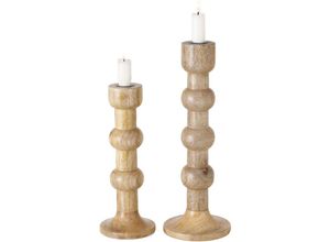 4066076077359 - Wadiga - Boltze KerzenstŠnder Bubbles 2-tlg Set Kerzenhalter aus Holz stilvolles Design