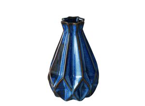 4066076208258 - Vase STROMA (DH 8x17 cm) DH 8x17 cm blau Blumenvase Blumengefäß