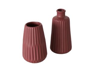 4066076239078 - Vase Esko 2er-Set Dunkelrot