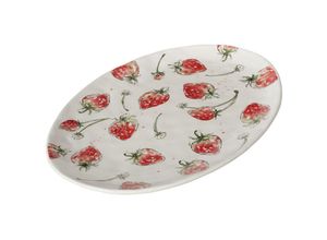 4066076321940 - Boltze Gruppe - Keramikschale strawberry Erdbeermuster 39 x 31 cm