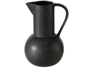 4066076327874 - Boltze Gruppe - Schwarze dekorative Vase zuky mattes Steingut h 25 cm