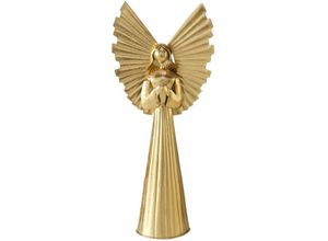 4066076441310 - Goldene Weihnachtsfigur aus Metall NURIEL hoher Engel 54 cm