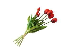 4066076497256 - Dekostrauß Tulpen künstlich 40 cm rot