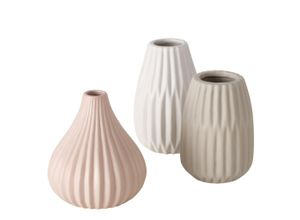 4066076513871 - Vase Wilma 3er Grau Rosa Weiß