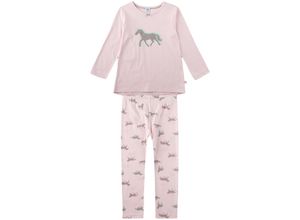 4066101213516 - - Schlafanzug PFERDE lang in rose Gr104
