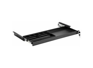 4066143069591 - Cavo Dokumentenschublade abschließbar aus Stahl 740 x 250 mm inkl Schubladeneinsatz schwarz Schreibtischschublade Unterbauschublade - Schwarz