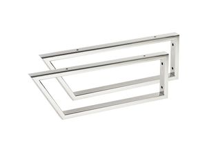 4066143083610 - So-tech - 2 Stück Waschtischkonsole TWK450 450 x 150 mm Edelstahl poliert Vorderseite 60° abgeschrägt