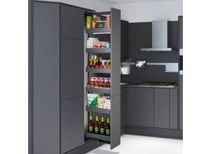 4066143086949 - Dispensa-x anthrazit für Korpusbreite 300 mm Korpushöhe 1200 - 1600 mm Apothekerauszug 100 kg Tragkraft mit arena pure Tablaren   Kesseböhmer