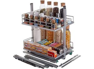 4066143087311 - So-tech - dispensa junior iii Apothekerauszug silbergrau für Korpusbreite 400 mm mit arena classic Tablaren   Kesseböhmer