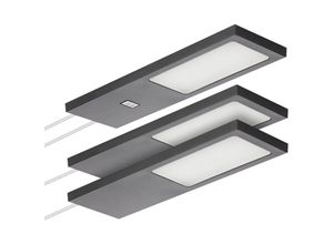 4066143097242 - Sotech LED-Möbelleuchte giulia ii mit   ohne Sensor schwarz 4000K neutralweiß inkl Trafo & Verteiler 3er Set - schwarz