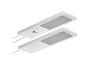 4066143097266 - So-tech - sotech LED-Möbelleuchte giulia ii mit   ohne Sensor silbergrau 4000K neutralweiß inkl Trafo & Verteiler 2er Set - silbergrau