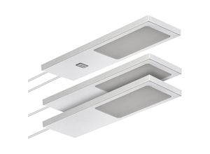 4066143097273 - So-tech - sotech LED-Möbelleuchte giulia ii mit   ohne Sensor silbergrau 4000K neutralweiß inkl Trafo & Verteiler 3er Set - silbergrau