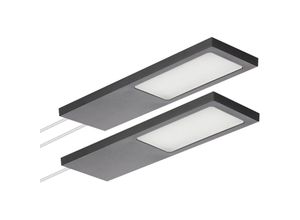 4066143097358 - SOTECH LED-Möbelleuchte GIULIA II ohne Sensor schwarz 4000K neutralweiß inkl Trafo & Verteiler 2er Set - schwarz