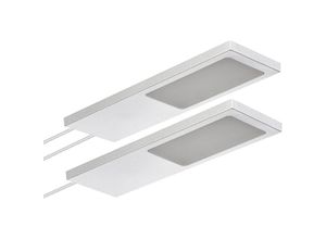 4066143097389 - So-tech - sotech LED-Möbelleuchte giulia ii ohne Sensor silbergrau 4000K neutralweiß inkl Trafo & Verteiler 2er Set - silbergrau