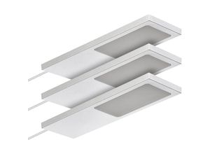 4066143097396 - So-tech - sotech LED-Möbelleuchte giulia ii ohne Sensor silbergrau 4000K neutralweiß inkl Trafo & Verteiler 3er Set - silbergrau