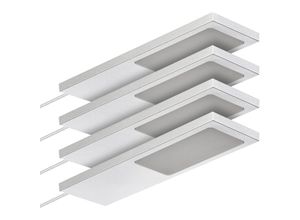 4066143097402 - So-tech - sotech LED-Möbelleuchte giulia ii ohne Sensor silbergrau 4000K neutralweiß inkl Trafo & Verteiler 4er Set - silbergrau