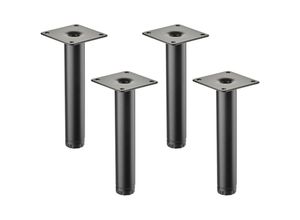 4066143109891 - So-tech - 4 Stück sotech Möbelfüße lima Höhe 150 mm ø 25 mm Höhenverstellbar 10 mm schwarz matt Vitrinenfüße Sockelfüße Schrankfüße