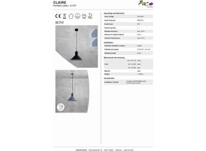 4066153000461 - Pendelleuchte Hängelampe Esszimmer Küchenlampe Hängend Esstischlampe Matt E27 Matt Schwarz Weiß Bernstein ST64 720 Lumen   8W - Paco Home