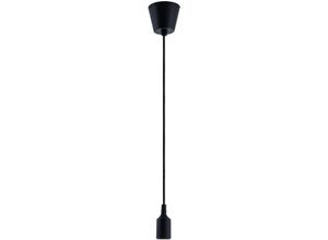 4066153011269 - Lampenaufhängung Schwarz E27 Schnurpendel Silikon Überzogen 15m Textilkabel Schwarz Bernstein G95 300 Lumen   5W - Paco Home