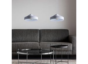 4066153011634 - Pendelleuchte Hängelampe Esszimmer Küchenlampe Hängend Esstischlampe Innen Weiß Weiß Design t + Leuchtmittel G95 Klar - Paco Home