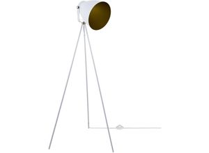 4066153013898 - Pacohome - Paco Home Stehleuchte Modern Wohnzimmer Pendelleuchte Industrial Scheinwerfer Design E27 Weiß-Messingfarben Stehleuchte 4066153013898 - Pacohome - Paco Home Stehleuchte Modern Wohnzimmer Pendelleuchte Industrial Scheinwerfer Design E27 Weiß-Messingfarben Stehleuchte