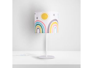 4066153032295 - Kinderlampe Lampe Babyzimmer Regenbogen Sterne Stehlampe Tischlampe Deckenlampe Tischleuchte - Weiß Mehrfarbig 1 (Ø18 cm) - Paco Home