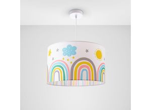 4066153033131 - Paco Home - Kinderlampe Lampe Babyzimmer Regenbogen Sterne Stehlampe Tischlampe Deckenlampe Pendelleuchte - Weiß Mehrfarbig 1 (Ø455 cm)