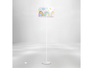 4066153033148 - Kinderlampe Lampe Babyzimmer Regenbogen Sterne Stehlampe Tischlampe Deckenlampe Stehleuchte - Weiß Mehrfarbig 1 (Ø38 cm) - Paco Home