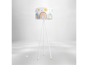 4066153033155 - Kinderlampe Lampe Babyzimmer Regenbogen Sterne Stehlampe Tischlampe Deckenlampe Stehleuchte - Weiß Mehrfarbig 1 (Ø455 cm) - Paco Home