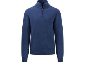 4066227722978 - FYNCH-HATTON® Pullover Baumwolle Troyer für Herren blau M