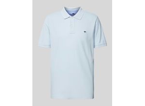 4066227799512 - FYNCH-HATTON® Poloshirt Logo-Stickerei für Herren blau L