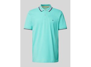 4066227898956 - FYNCH-HATTON® Poloshirt Logo-Stickerei für Herren türkis 3XL