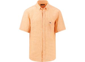 4066227901953 - FYNCH-HATTON® Leinenhemd Casual-Fit Kurzarm für Herren orange M