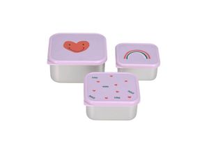 4066239131522 - Edelstahl-Brotdose HAPPY RASCALS HEART 3er-Set