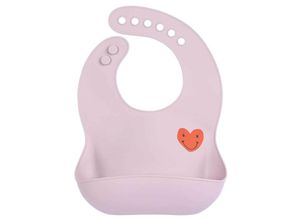 4066239131850 - Silikon-Lätzchen HAPPY RASCALS HEART in lavender