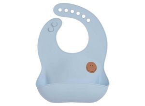 4066239131867 - Silikon-Lätzchen HAPPY RASCALS SMILE in sky blue