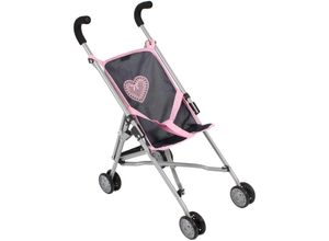 4066285601260 - Puppenbuggy ROMA in grau-rosa