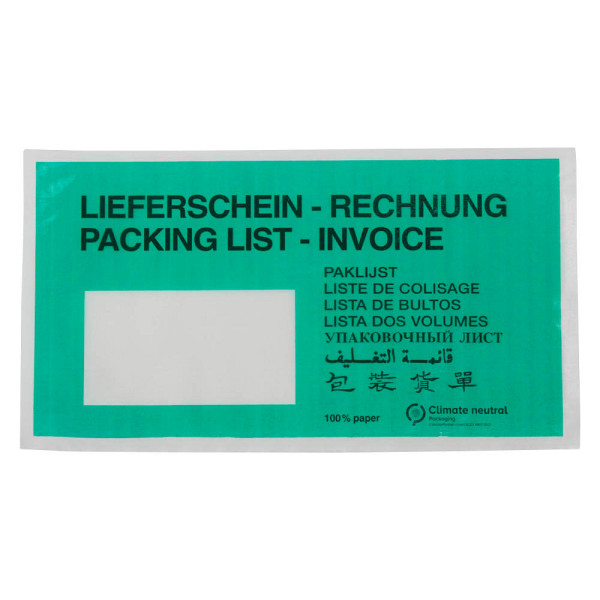 4066300446685 - Lieferscheintaschen Pergamin 440668 Din Lang LIEFERSCHEIN - RECHNUNG selbstklebend  4066300446685 250 Stück