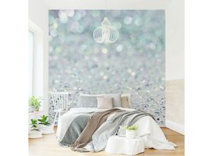 4066331585469 - Micasia - Fototapete - Prinzessinnen Glitzerlandschaft in Mint Größe HxB 192cm x 192cm Material Vlies Smart