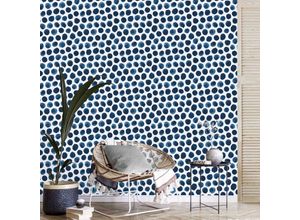 4066332049519 - Micasia - Fototapete - Große Aquarell Polkadots in Indigo Größe HxB 192cm x 192cm Material Vlies Premium 4066332049519 - Micasia - Fototapete - Große Aquarell Polkadots in Indigo Größe HxB 192cm x 192cm Material Vlies Premium