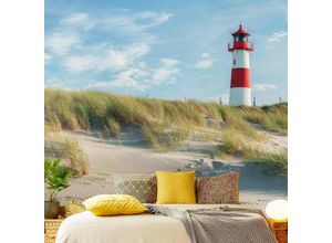 4066332100418 - Micasia - Fototapete - Leuchtturm an der Nordsee Größe HxB 192cm x 192cm Material Vlies Smart