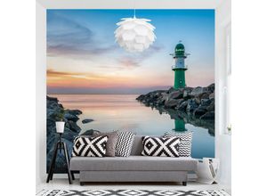 4066332109862 - Fototapete - Sunset at the Lighthouse Größe HxB 192cm x 192cm Material Vlies Smart