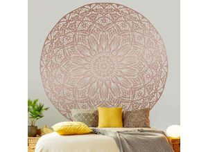 4066332199849 - Micasia - Fototapete - Mandala Ornament in Kupfergold Größe HxB 192cm x 192cm Material Vlies Smart