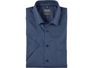 4066425681435 - OLYMP Businesshemd Comfort Fit Kurzarm Under-Button-Down-Kragen für Herren blau 45