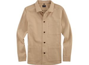 4066425712528 - OLYMP Overshirt Kent-Kragen aufgesetzte Taschen für Herren beige L