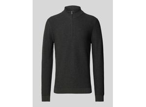 4066425821497 - Slim Fit Strickpullover mit Stehkragen